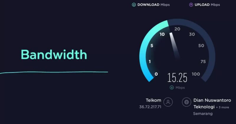 Bandwidth speed test